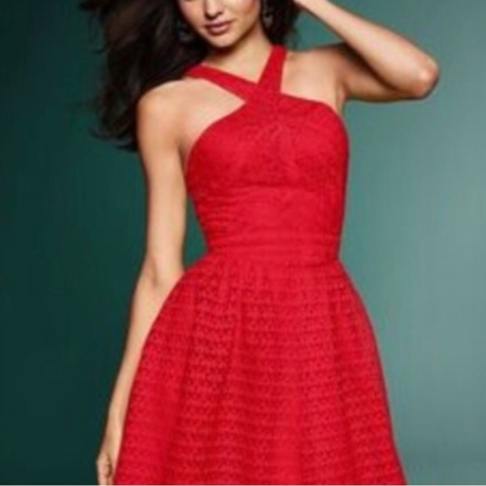 Moda International Women’s Red Lace Dress